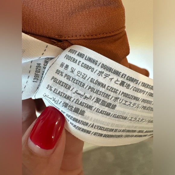 Abercrombie & Fitch Women's Brown Bodysuit Brown burned Orange Soft Size L - Picture 9 of 12